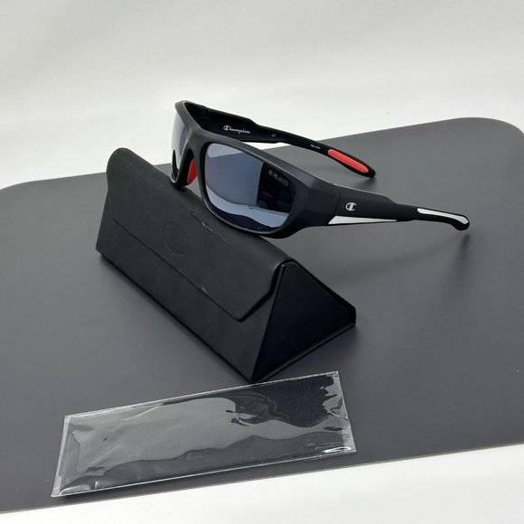 Champion Polarized Sunglasses Black White Wrap FrameCU8020CA C01 59 16 121